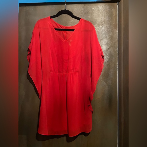 Express Tops - Express Vibrant Red Tunic Top